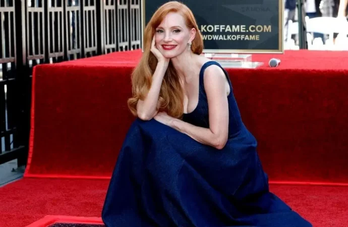 Jessica Chastain’in kaldırımda bir yıldızı oldu