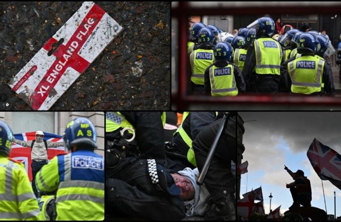 Londra’da aşırı sağ eylemi: 26 polis yaralandı, 25 kişi gözaltında