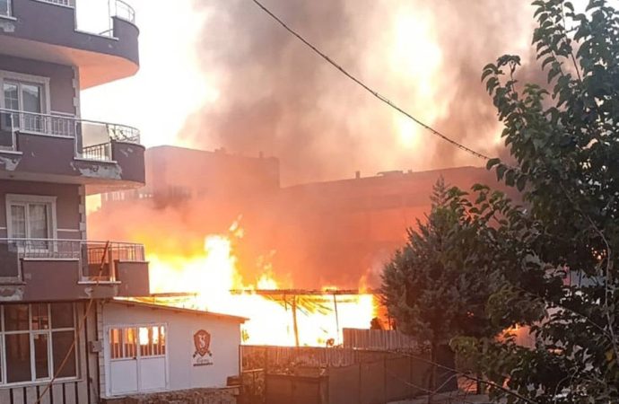 Konya’da silah fabrikasında yangın