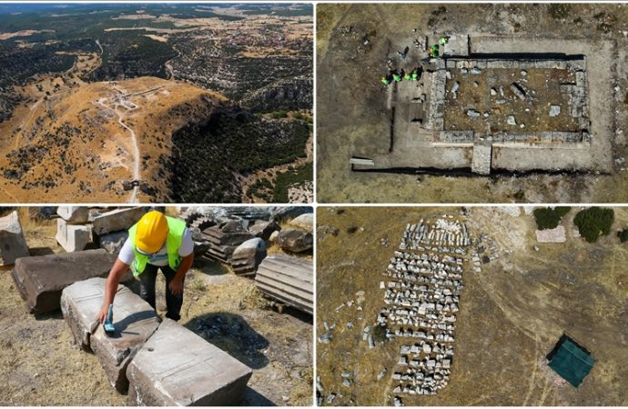 Blaundos Antik Kenti kazısında ikinci tapınak da ayağa kalkıyor