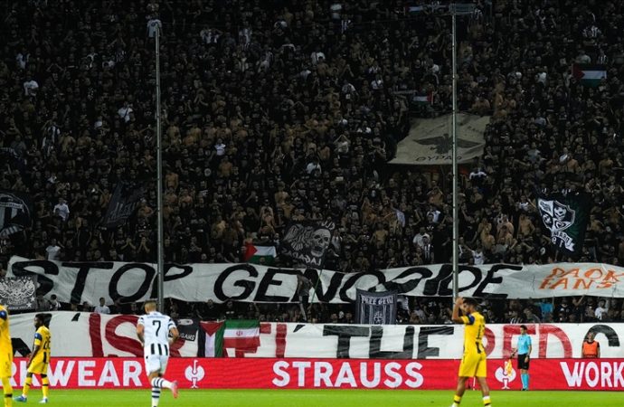 PAOK-Maccabi Telaviv maçında Filistin eylemi