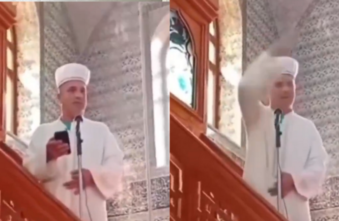 İmam cemaate küstü, namazı yarım bırakıp gdiyordu