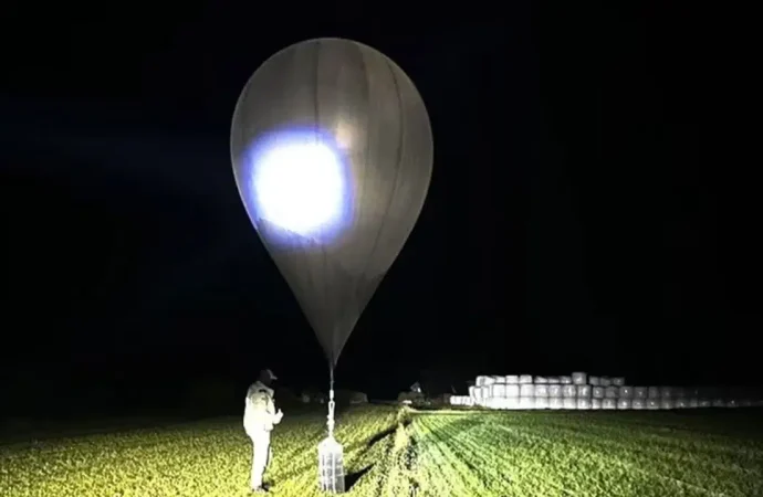 Balonla kaçakçılık yaptılar, hava trafiği feç oldu