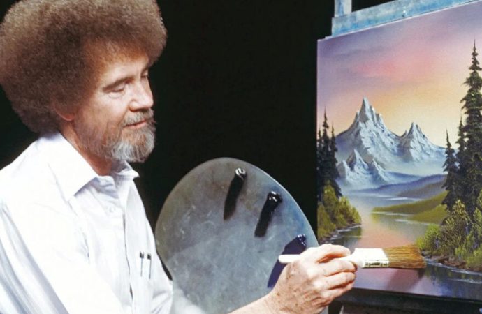 ‘Mutlu küçük ağaçlar’ ressamı Bob Ross’un 30 tablosu açık artırmaya çıkıyor