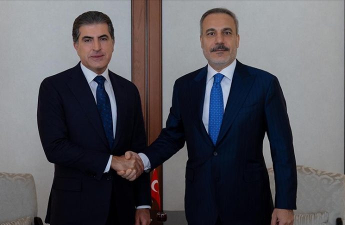 Dışişleri Bakanı Fidan, IKBY Başkanı Barzani ile görüştü