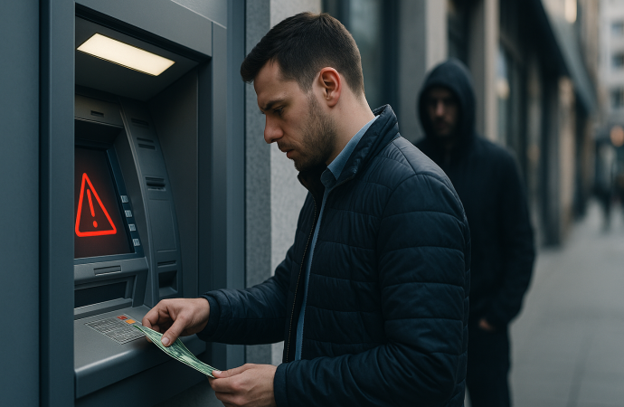 ATM’de işlem yaparken o adımı unutan yandı