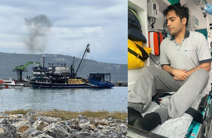 Çanakkale Boğazı’da balıkçılar tarafından denizde bulunan 1 kişi kurtarıldı