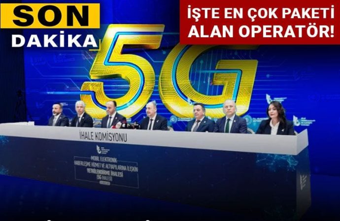 5G ihalesi sonuçlandı: 11 paketin tutarı belli oldu