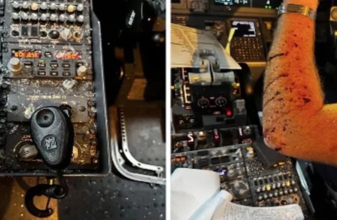 Yolcu uçağına meteor çarptı: Kokpit parçalandı, pilot kanlar içinde kaldı