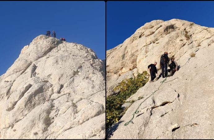 Kayalıklarda mahsur kaldı, AFAD kurtardı