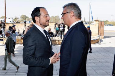 KKTC Cumhurbaşkanı Erhürman,Hristodulidis’le bir araya geldi