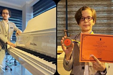 ‘Mutlak kulak’ Yusufhan Çakır 10 yaşında Britanya’da lise diploması aldı