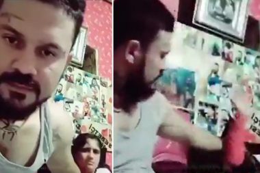 Canlı yayın açıp acımasızca kadın dövdü