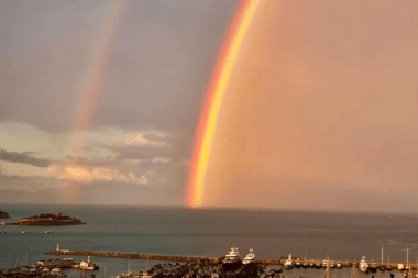 Kuşadası’nda muhteşem gökkuşağı