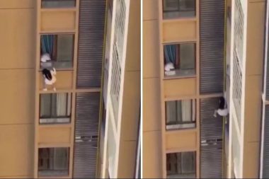 Eşi eve zamansız gelince sevgilisi olan kadını pencereden boşluğa sarkıttı