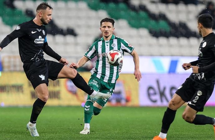 Konyaspor ile Çaykur Rizespor 1-1 berabere kaldı