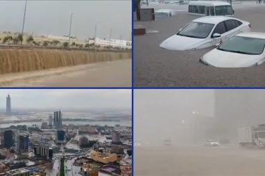 Suudi Arabistan’da şiddetli yağışlar çölde sele yol açtı