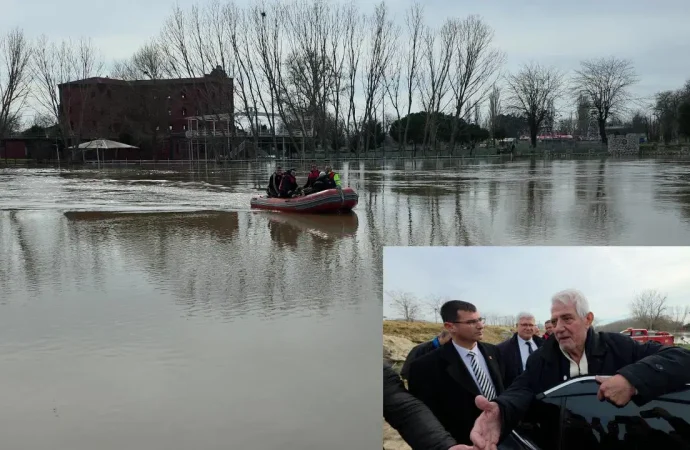 Eski Edirne Belediye Başkanı taşkın kurbanı: Mahsur kaldı, bahçesinden botla tahliye edildi