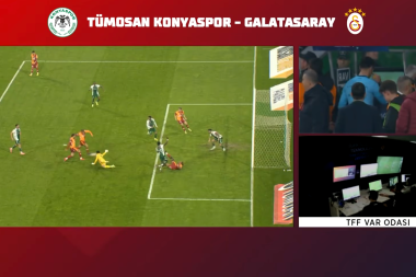 Konyaspor-Galatasaray maçının VAR kaydı: Golü iptal ediyorum…