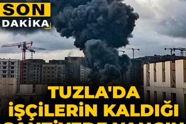 Tuzla’da büyük konteyner yangını