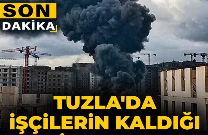 Tuzla’da büyük konteyner yangını