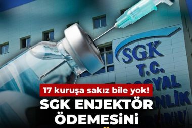 SGK 10 yıldır enjektör için aynı parayı ödüyor: 17 kuruş