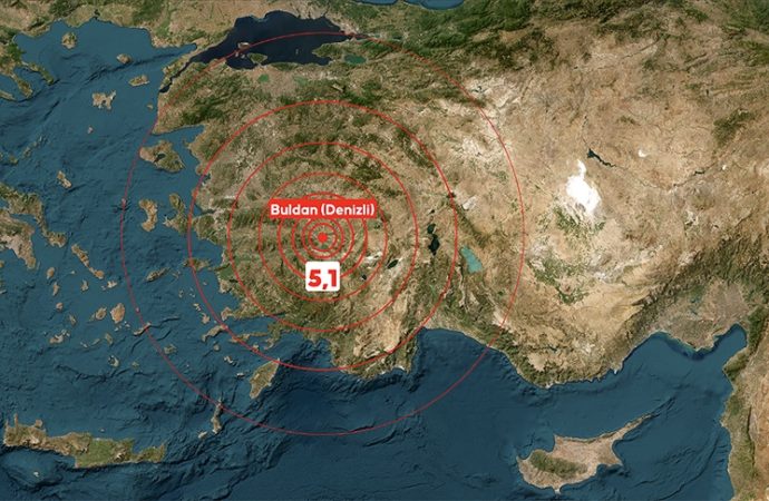 Denizli’de 5,1 büyüklüğünde deprem