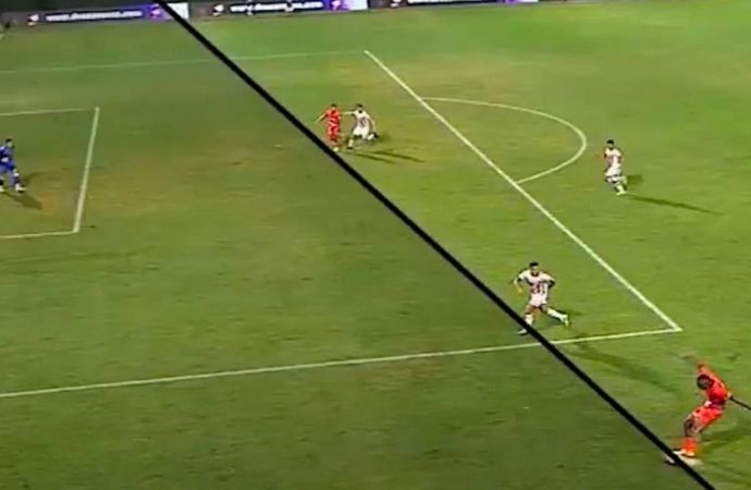 ‘Gol geçerli’ demek için ofsayt çizgisini yamuk çektiler