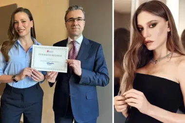 Serenay Sarıkaya’nın vergi teşekkür belgesi oldu