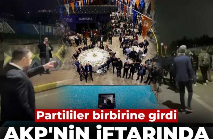 AK Parti iftarında yumruklar havada uçuştu