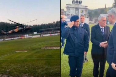 Sağlık Bakanı iftar davetine askeri helikopterle gitti