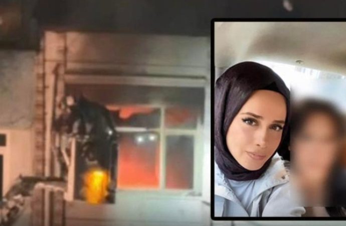 Eşini öldürüp evi ateşe verdi