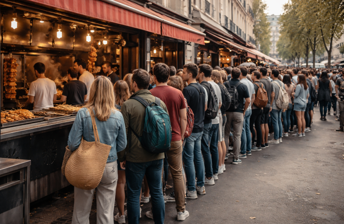 İki Türk sokak lezzeti Fransızları sıraya soktu: Döner de değil kokoreç de