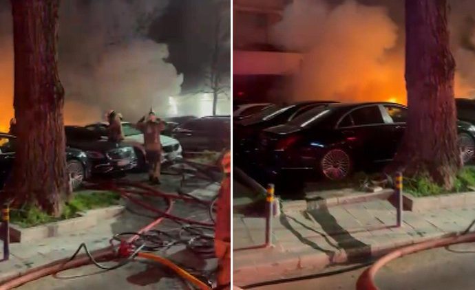 100 milyonluk araçları benzin döküp yaktılar