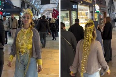 Kocası kuyumcu olunca: Kilo kilo altın takıştırıp Kapalıçarşı turu attı