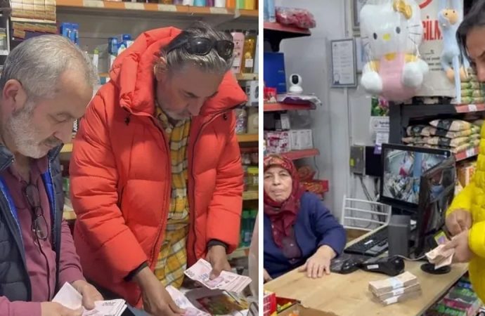 Duyan alkışladı: Çelik dükkan dükkan gezdi, veresiye borcu kapattı