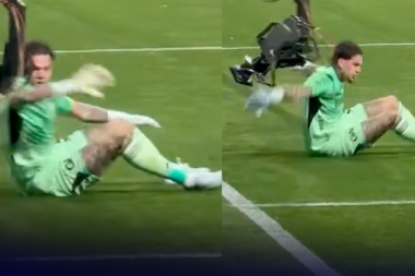 Ederson çıldırdı, yerdedi, bir anda kalkıp vurdu: Çek şu kamerayı
