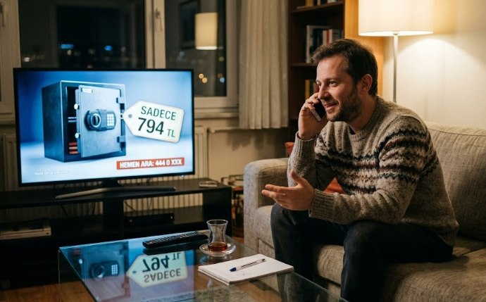 Reklamda görüp aldığı 794 TL’lik kasadan gizli bölme ve 32 bin avro çıktı